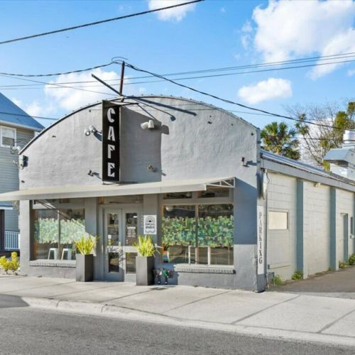 1 block away from a local café